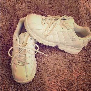 White Fila shoes
